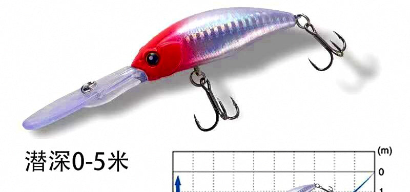Floating Minnow Lure, Long Lip, 9 g (0.32 oz) & 17 g (0.60 oz) – product photo