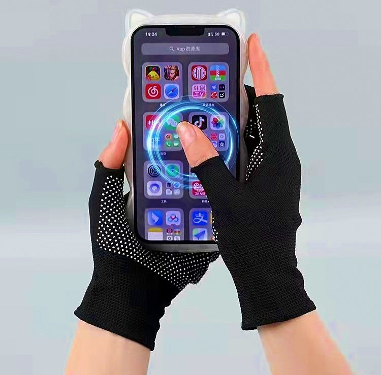 Nylon Dotted Grip Work Gloves, Fingerless & Full Finger – product photo