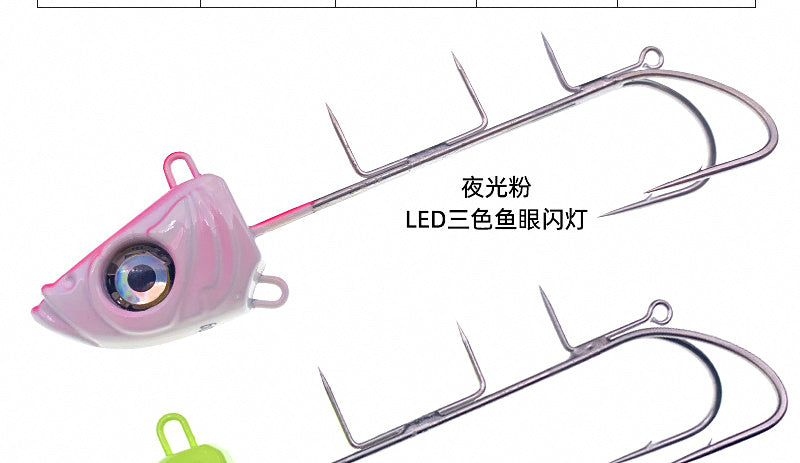 Glow Lead Head Jig Hook, 120–200 g (4.2–7.1 oz) – product photo