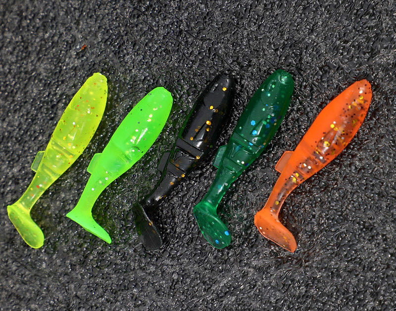 Floating T-Tail Soft Bait Lure, 15-Pack – product photo