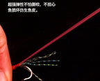 Red Fish Skin Rig, 6 Hooks per Rig, Sizes 3–20 – product photo