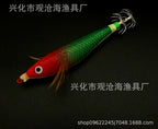 Wooden Shrimp Squid Jig, 10 cm (3.9 in), Glow Big-Eye – product photo