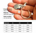 Spinner Flash Hooks with Bearing Swivel, 5-Pack, Sizes 1/0–5/0 – product photo