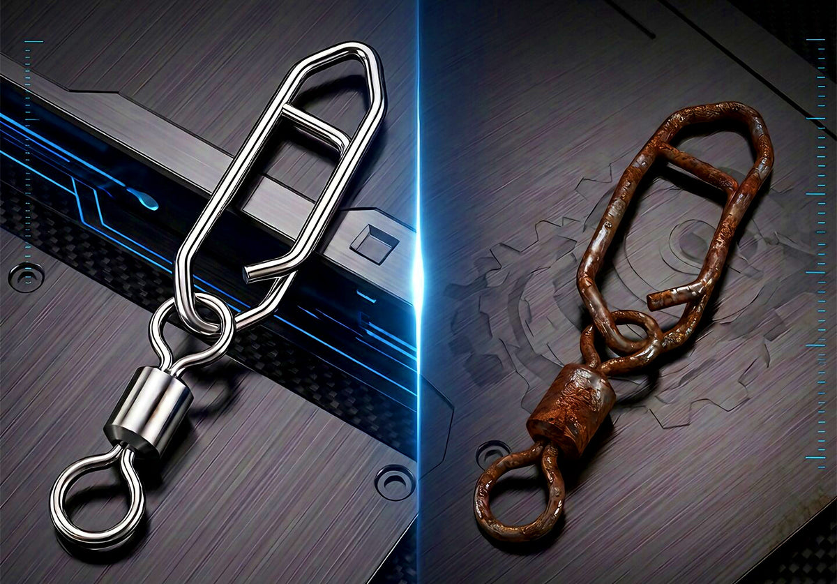 Stainless Steel Fishing Snap & Figure-8 Ring Set, Small/Large – product photo