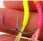 Glow Fish Skin Hooks for Saltwater, 1/0–2/0, 10 Pack – product photo