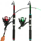 Kids Beginner Spinning Rod & Reel Combo, Fiberglass
