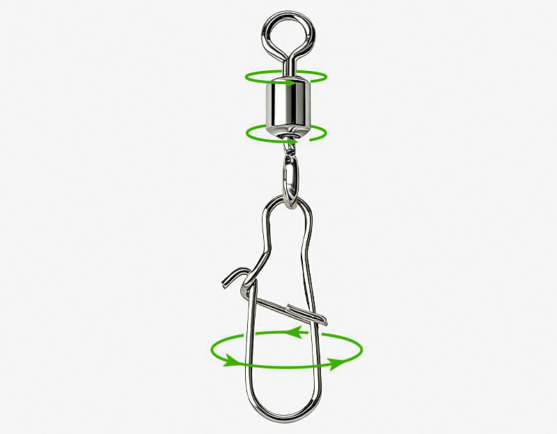 Fishing Swivel with D-Type Snap, 20 Pack, Sizes 6–14 – product photo