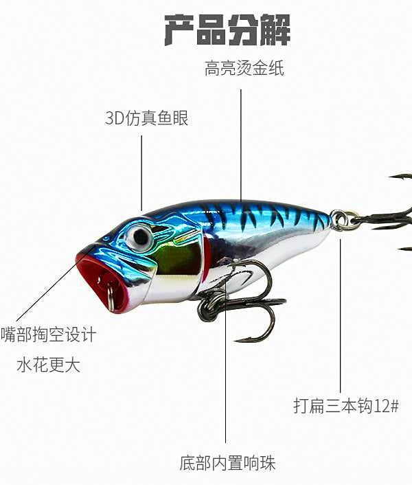 Mini Floating Topwater Lure, Surface Hard Bait – product photo