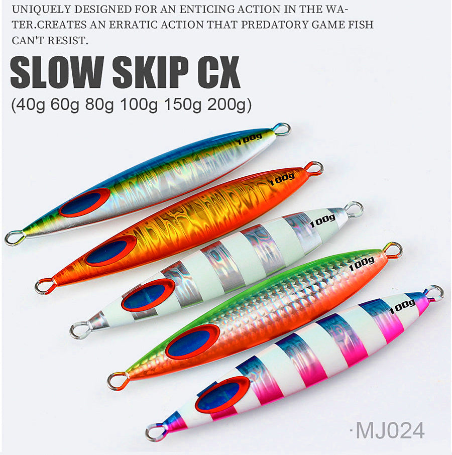 Slow Pitch Jig, Glow Stripe & Laser, 100–150 g (3.5–5.3 oz) – product photo