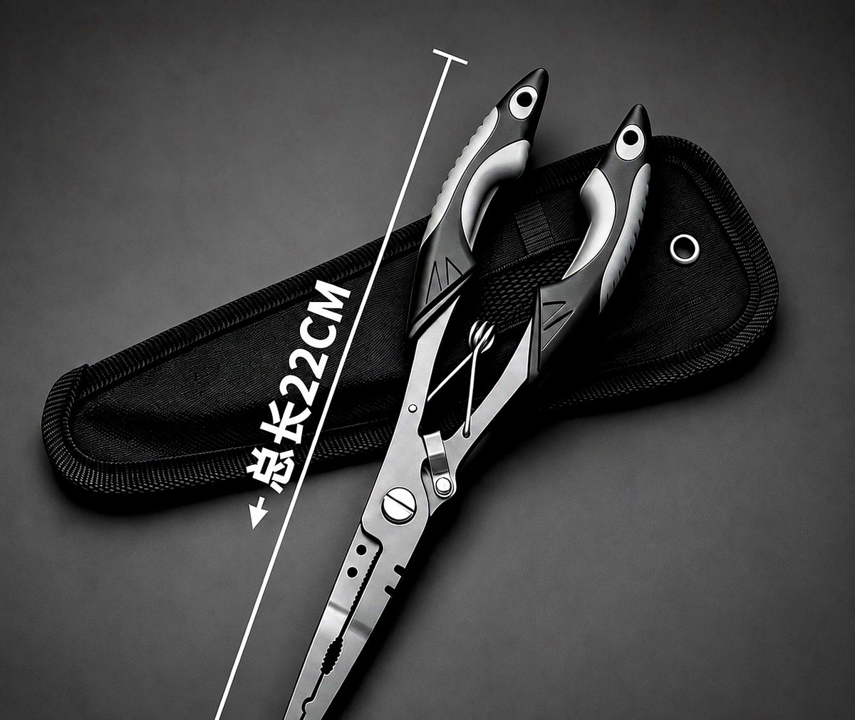 Long Fishing Pliers & Fish Gripper Set with Scale – product photo