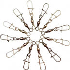 Black Barrel Swivel with Interlock Snap, Sizes 1–14