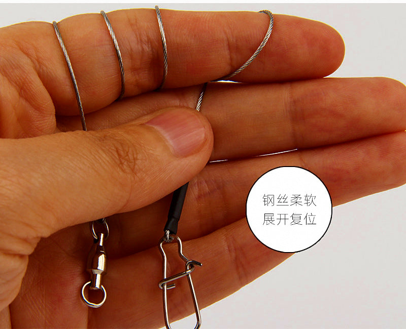 Pre-Made Wire Leaders, 10 Pack, 0.6–1.0 mm Steel Wire – product photo