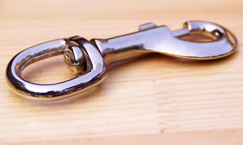 Swivel Snap Hook, Metal Bolt Clip, Silver, Sizes S-XL – product photo
