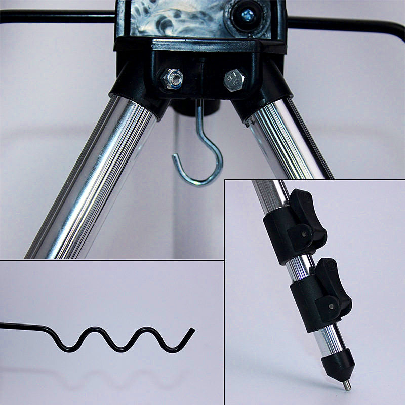 Telescoping Aluminum Tripod Rod Holder, Shore & Raft Fishing – product photo