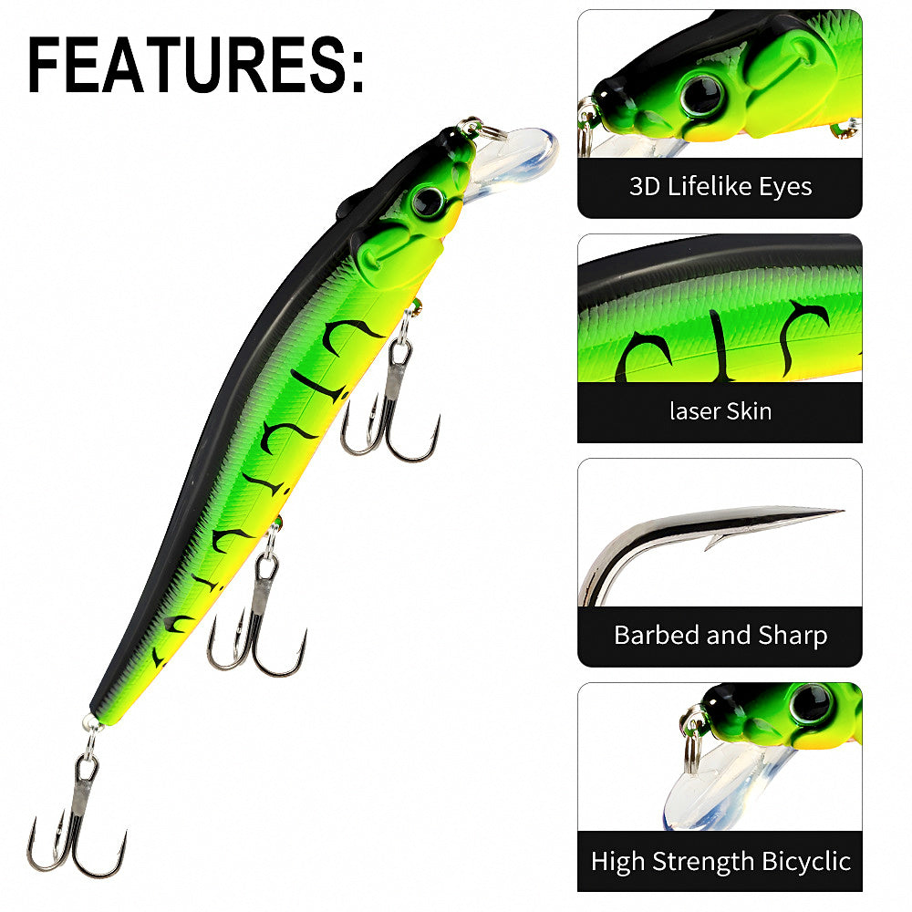 Rattling Minnow Lure, 12 cm (4.7 in), 14 g (0.49 oz) – product photo