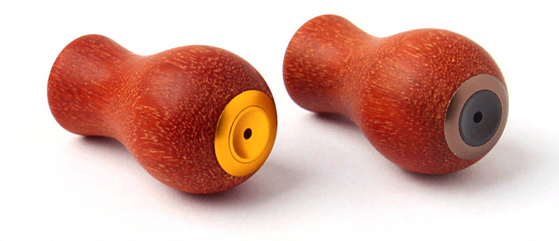 Wood Baitcasting Reel Handle Knob, Wine Gourd Shape – product photo
