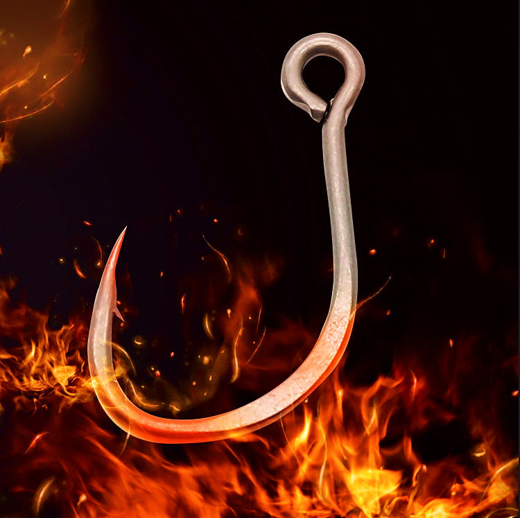 Single Hook for Metal Jigs, Carbon Steel, Sizes #8–2/0 – product photo