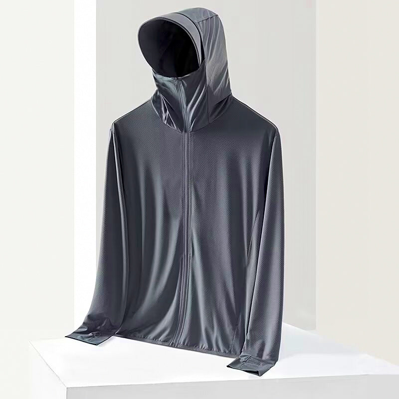 Men's Hooded Sun Protection Fishing Jacket, 50+ Sun Rating – product photo