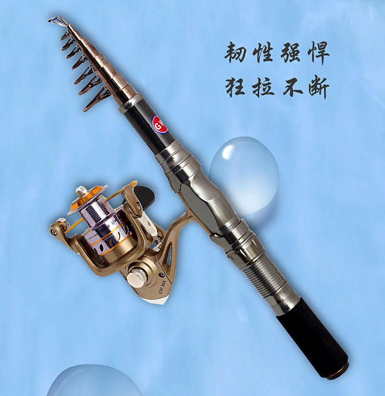 Telescopic Carbon Fishing Rod, 1.5–2.7 m (4.9–8.9 ft) – product photo