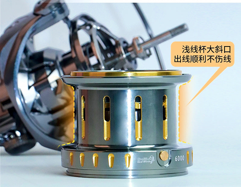 Long Cast Spinning Reel, All-Metal Spool, 20 Bearings – product photo