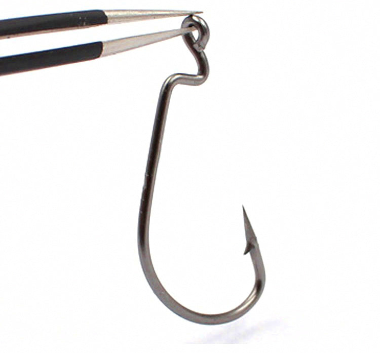 Offset Worm Hooks, Wide Gap, Barbed, Sizes 1 to 4/0 – product photo