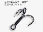 Barbed Treble Hooks, Tin or Black Nickel, 10-Pack, Sizes 2-10 – product photo