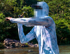 Men's UPF 50+ Hooded Fishing Sun Shirt, Camo Print – product photo