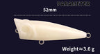 Unpainted Popper Blank, Surface Hard Bait for DIY Lure Painting – product photo