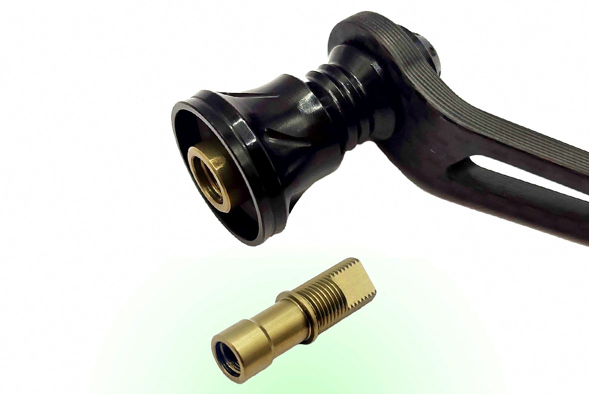 Carbon Fiber Spinning Reel Handle with Round Knob – product photo