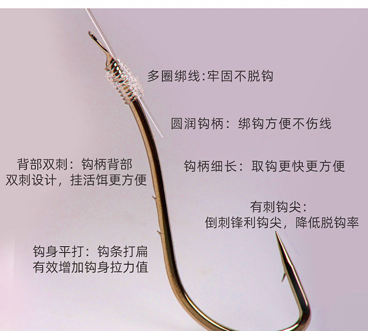 Pre-Tied Long Shank Bait Hooks with Line, 20-Pack – product photo