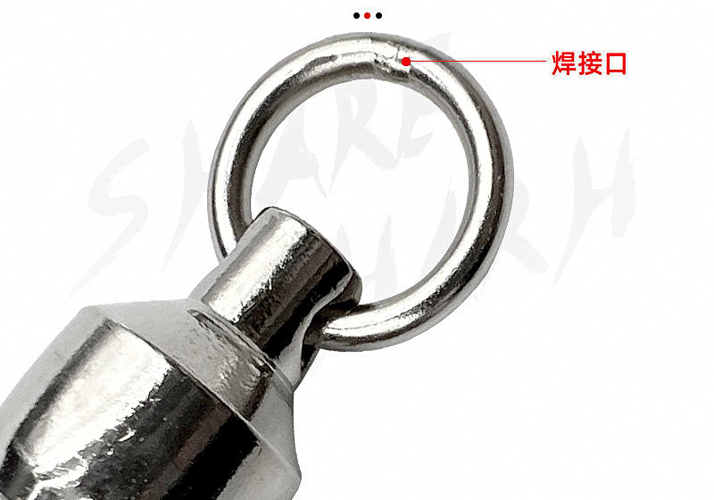 Ball Bearing Swivel with Snap, Stainless Steel, Sizes 0–8 – product photo