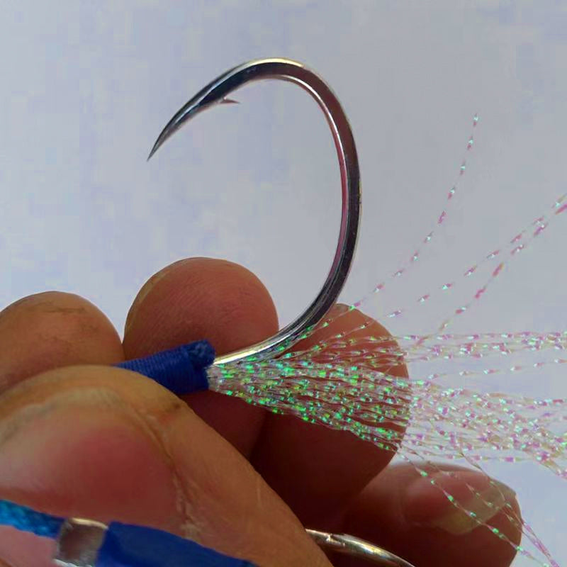 Barbed Double Assist Hooks for Slow Pitch Jigs, 1/0–4/0 – product photo