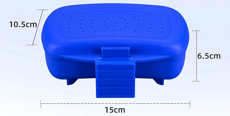 Belt-Hang Live Bait Box, Vented Worm Container, Blue – product photo