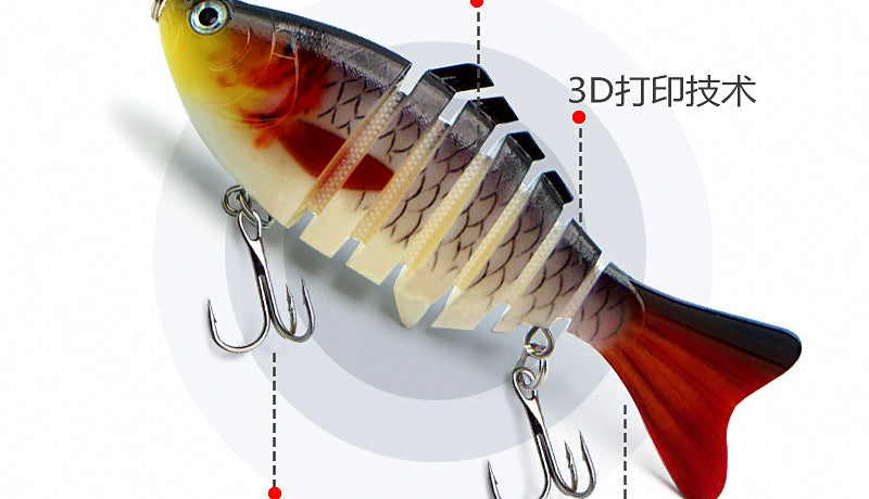 Multi-Jointed Swimbait Minnow Lure, 10 cm (3.9 in), 15 g (0.53 oz) – product photo