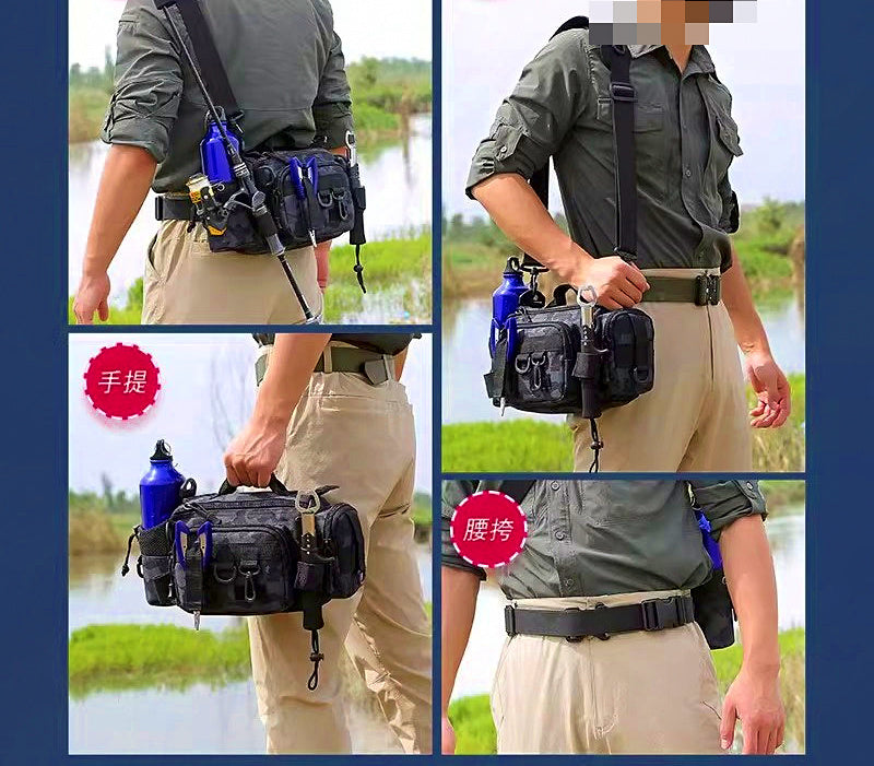 Waterproof Fishing Tackle Bag Set, Waist & Crossbody Pack – product photo