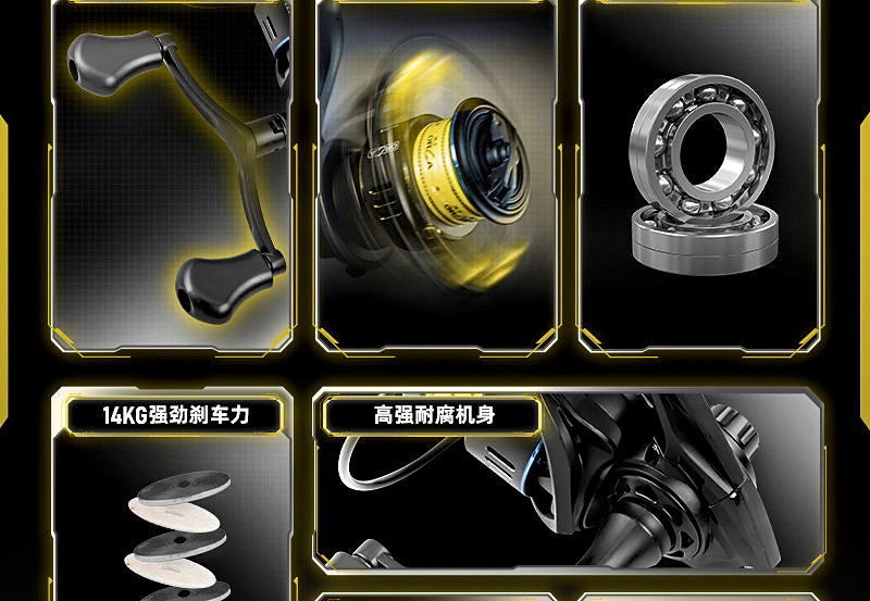 Spinning Reel, 5 Bearings, Ambidextrous Handle, 1500–7000 – product photo