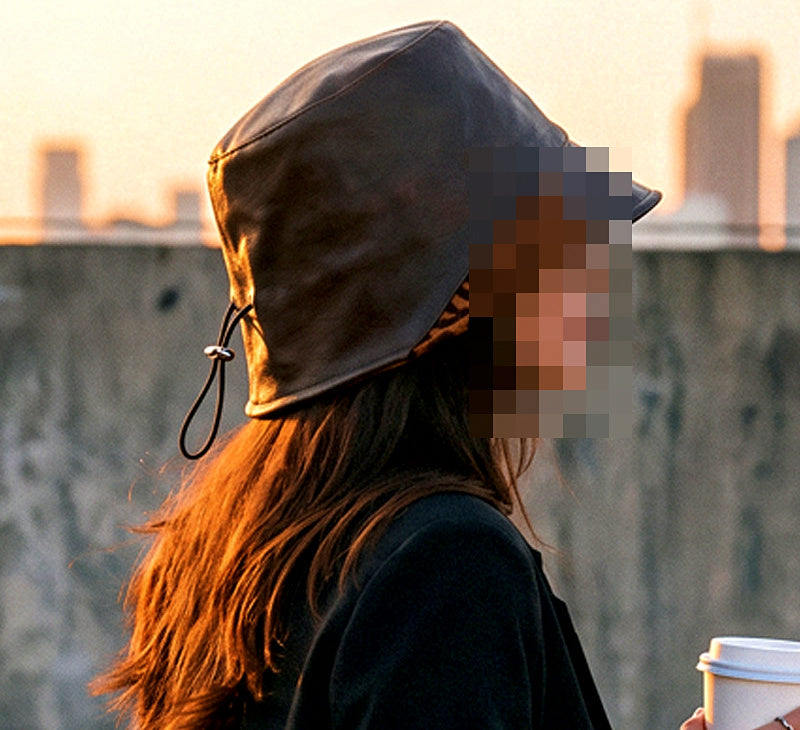 Leopard Print Bucket Hat, Polyester, Adjustable One Size – product photo