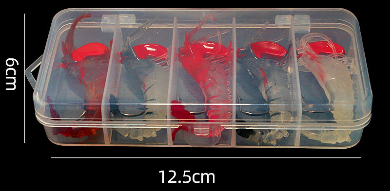 Jointed Soft Shrimp Lure Set, 5 Pack – product photo