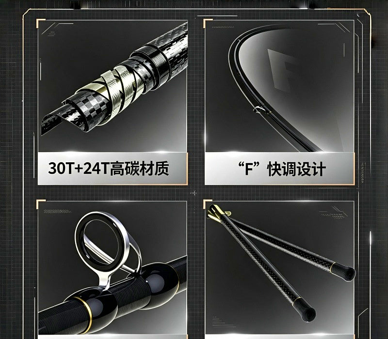Saltwater Boat Popping Rod, 2-Piece, 1.83–2.7 m (6–8.9 ft) – product photo