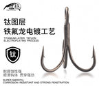 Titanium-Coated Treble Hooks, Sizes #1–#14, 20 or 50 Pack – product photo