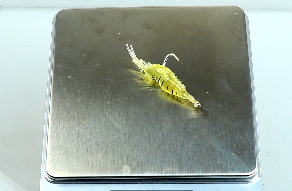 Soft Shrimp Lure with Hook, Glow Grass Shrimp Bait – product photo