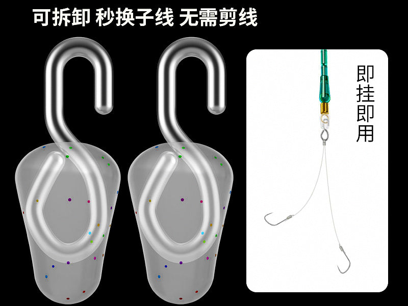 Dropper Line Quick Clips with Anti-Tangle Beads, Silicone – product photo