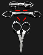 Folding Figure-8 Fishing Scissors for Line and Lead Sheet – product photo