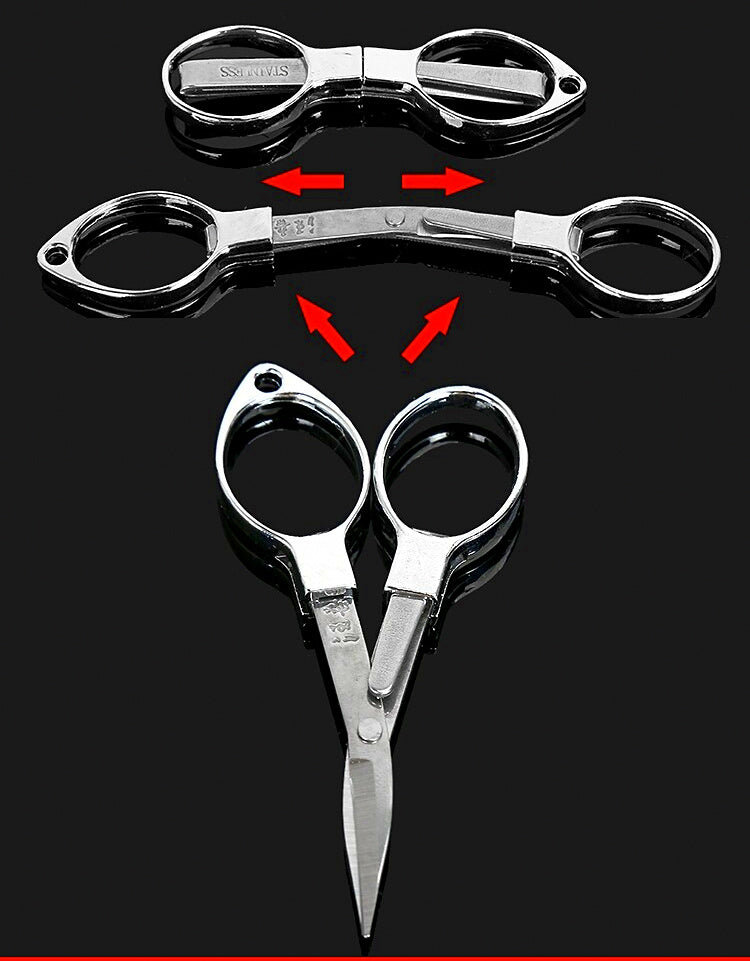 Folding Figure-8 Fishing Scissors for Line and Lead Sheet – product photo