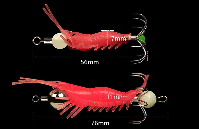 Glow Wood Shrimp Lure, 3 g (0.11 oz) & 7.2 g (0.25 oz) – product photo
