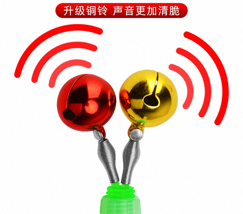 Rod Tip Bite Alarm Bells & Lights, Clip-On or Spiral – product photo