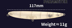 Unpainted Floating Pencil Bait Blank, 11 g (0.39 oz) – product photo