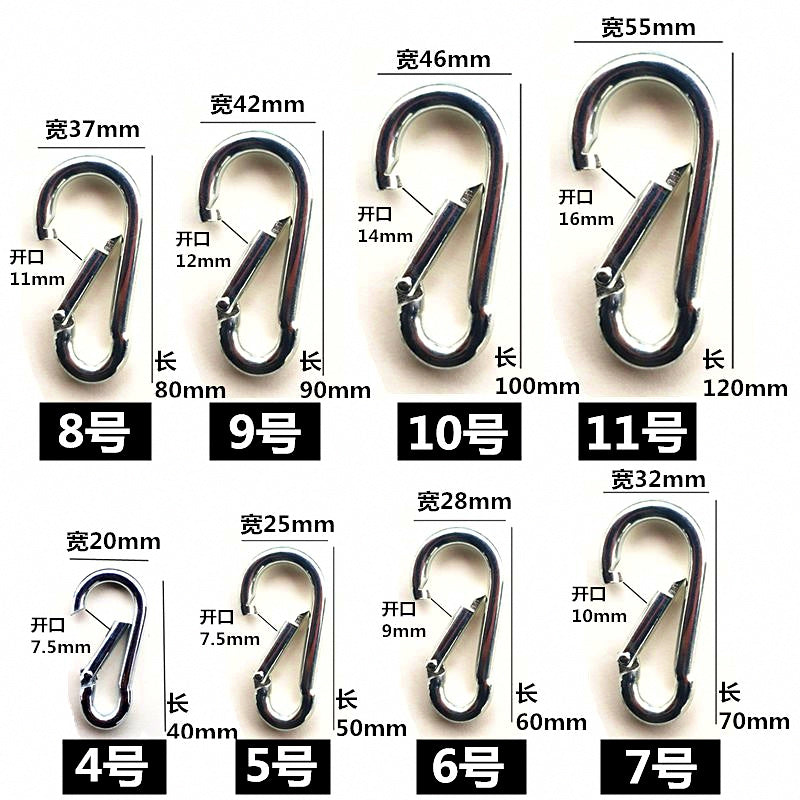 Galvanized Iron Safety Snap Hook, 4x40–15x200 mm – product photo