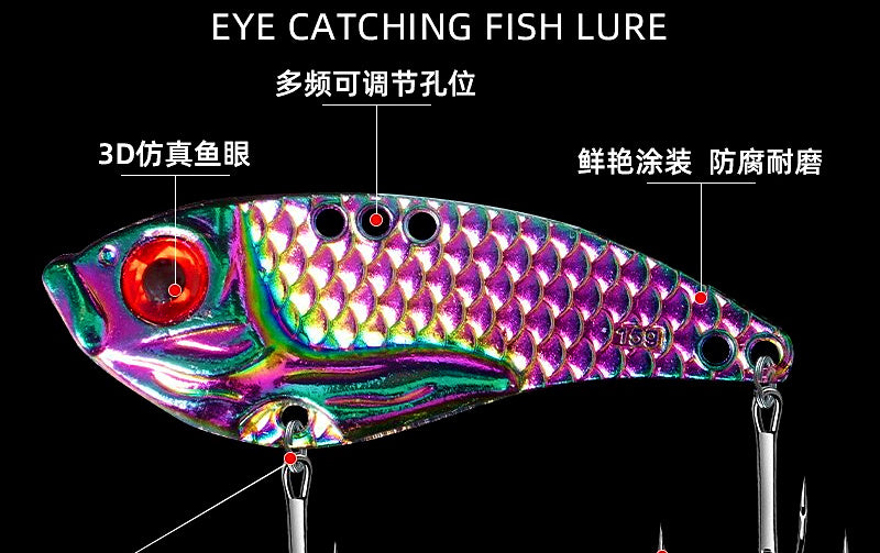 Metal Vib Lure, Sequin Finish, 5-15 g (0.2-0.5 oz) – product photo