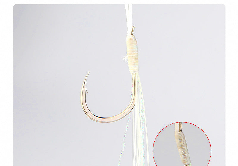 Glow Single Jig Hook, Barbed, Sizes 10–18 – product photo
